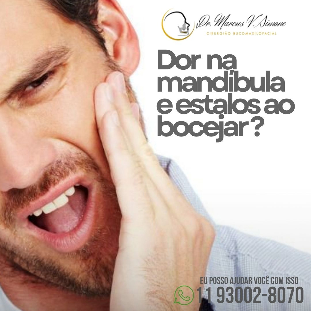 Dor na mandíbula e estalos na boca-pode ser problemas na ATM